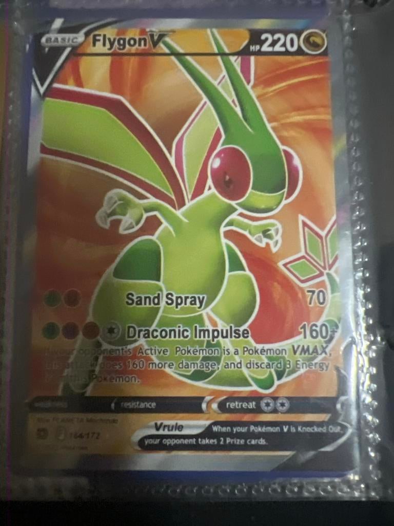 Pokémon Kaart: Flygon V (164/172) - Zo goed als nieuw, Ophalen, Zo goed als nieuw, Losse kaart