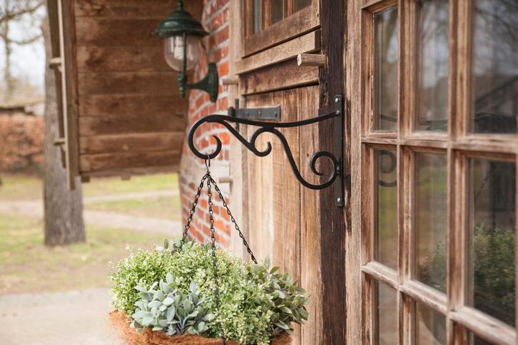 Metalen Hanging basket haak 35cm zwart BPH76, Tuin en Terras, Tuinwanddecoratie, Nieuw, Ophalen of Verzenden