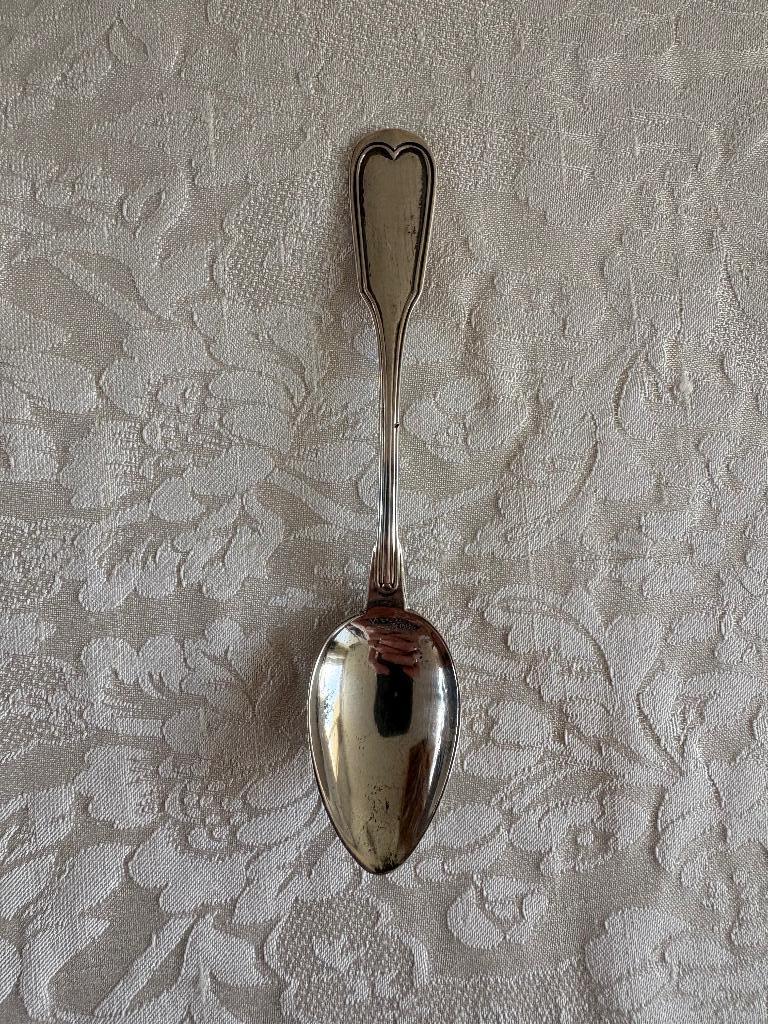 Antiek zilveren lepeltje - Duitsland - loth 13 - Biedermeier, Antiek en Kunst, Ophalen of Verzenden