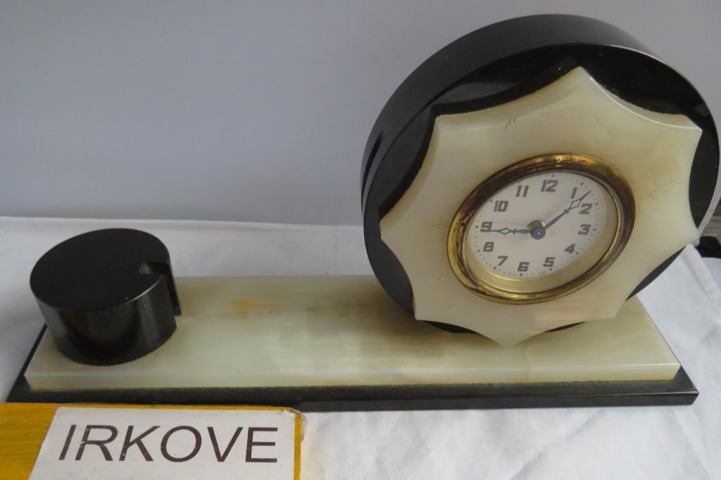 ART DECO KLOK / FOTOLIJST * Marmer *, Antiek en Kunst, Verzenden