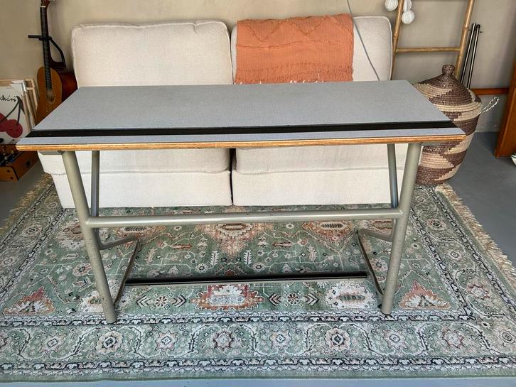 Vintage, industrieel tekentafel / bureau, Huis en Inrichting, Bureaus, Gebruikt, Bureau, Ophalen