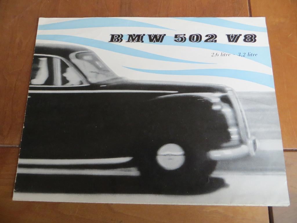 Folder BMW 502 V8 2.6 en BMW 502 V8 3.2 1956, Ophalen of Verzenden, Zo goed als nieuw, BMW, BMW