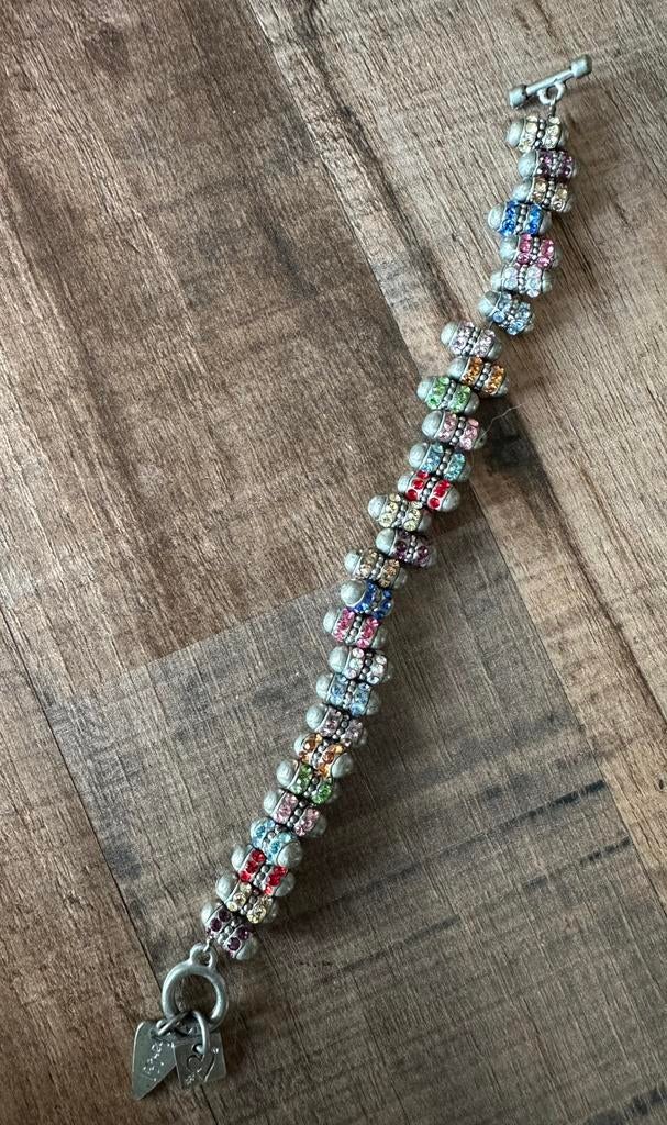 Otazu , multicolor “barrel” armband, swarovski, Met kristal, Overige materialen, Overige kleuren, Ophalen of Verzenden