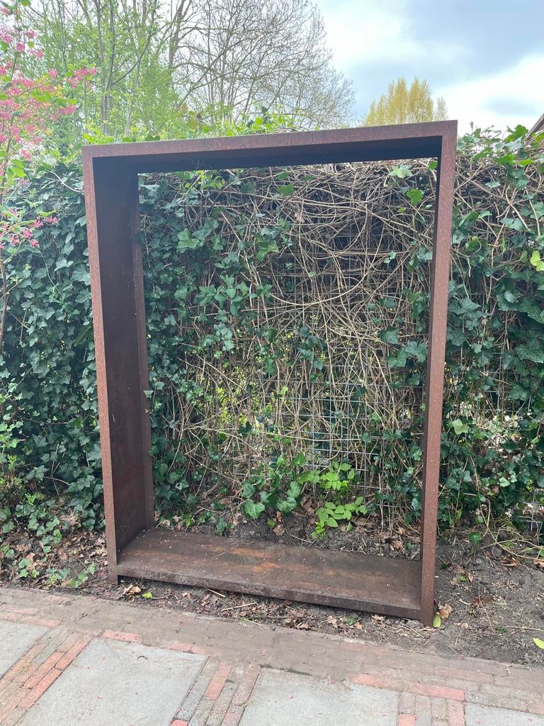 Cortenstaal houtopslag/ moestuinbak 150x200, Ophalen