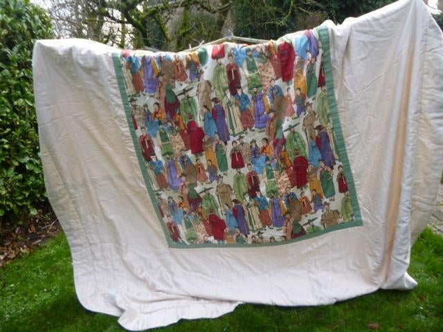 Heel bijzonder sprei  China  meegenomen 260 x 260 cm 2 pers, Wit, Overige typen, Tweepersoons, Ophalen of Verzenden