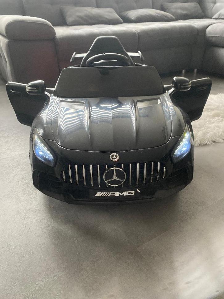 Elektrische kinderauto Mercedes GTR zwart, Kinderen en Baby's, Speelgoed | Buiten | Accuvoertuigen, Gebruikt, Ophalen