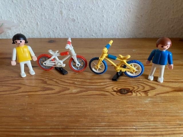 Playmobil vintage kinderen met BMX 3300 jaren 80 oud, Ophalen of Verzenden, Gebruikt, Complete set