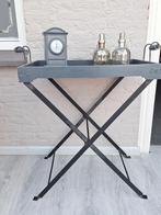 Sidetable op ijzeren standaard, Ophalen, 25 tot 50 cm, Rechthoekig, 100 tot 150 cm