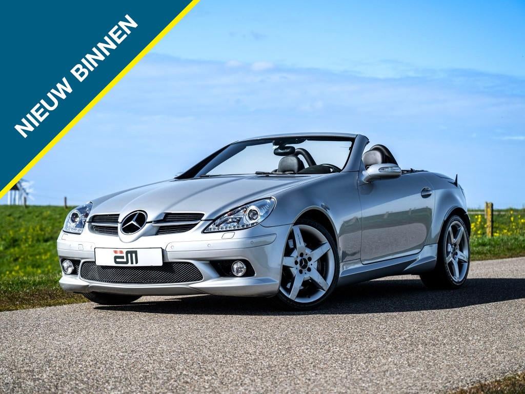 Mercedes-Benz SLK Aut. 350 AMG Pakket (bj 2006, automaat), Auto's, Gebruikt, 2 stoelen, Zilver of Grijs, 6 cilinders