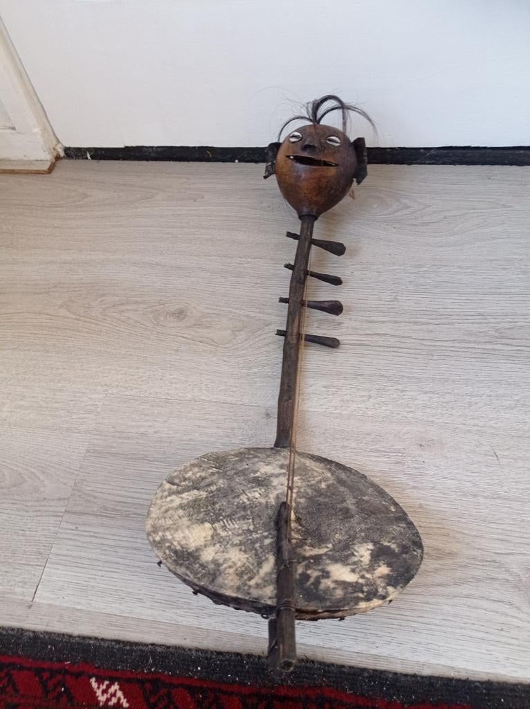 Antieke Adungu 4 String Arched Harp Afrikaanse, Ophalen of Verzenden