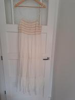 Witte Zara maxijurk spaghettibandjes L, Kleding | Dames, Jurken, Maat 42/44 (L), Ophalen of Verzenden, Gedragen, Onder de knie