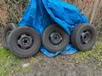 Set van 4 originele stalen Volvo velgen, 14 inch, Gebruikt, Banden en Velgen, All Season