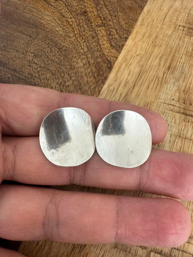 Vintage 925 zilver mexico oorbellen, Ophalen of Verzenden, Zo goed als nieuw, Knopjes of Stekers, Zilver