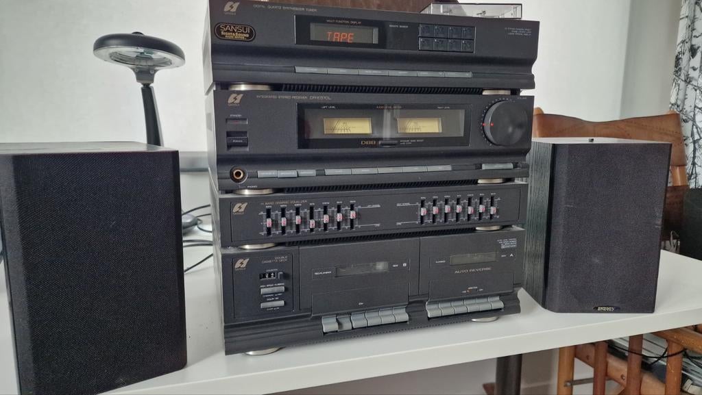 Dubbel Cassettedeck, Tuner, Versterker, E, Audio, Tv en Foto, Cassettedecks, Ophalen, Overige merken