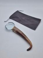 Antiek vergrootglas met hoornen handvat, Hobby en Vrije tijd, Vergrootglazen, Loepen en Loeplampen, Ophalen of Verzenden, Vergrootglas of Loep