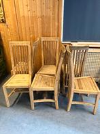 6 houten stoelen, Ophalen, Gebruikt, Bruin, Vijf, Zes of meer stoelen