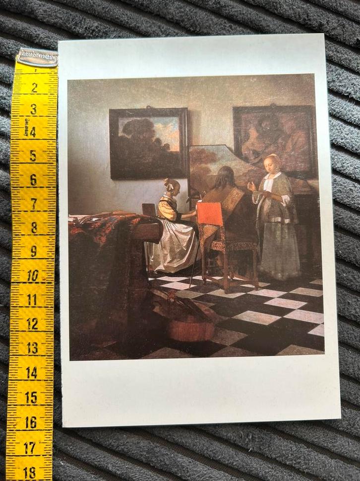 696. Kunstkaart Jan Vermeer, Verzamelen, Ansichtkaarten | Themakaarten, Ongelopen, Ophalen of Verzenden