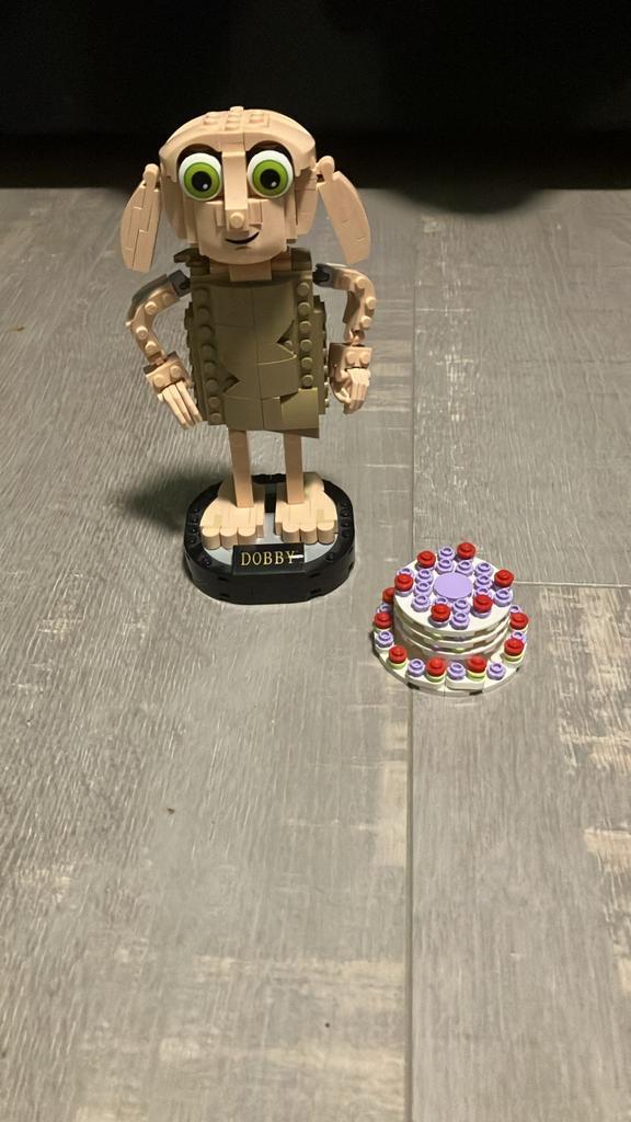 Lego Harry Potter Dobby de Huiself met taart, Kinderen en Baby's, Speelgoed | Duplo en Lego, Zo goed als nieuw, Lego, Complete set