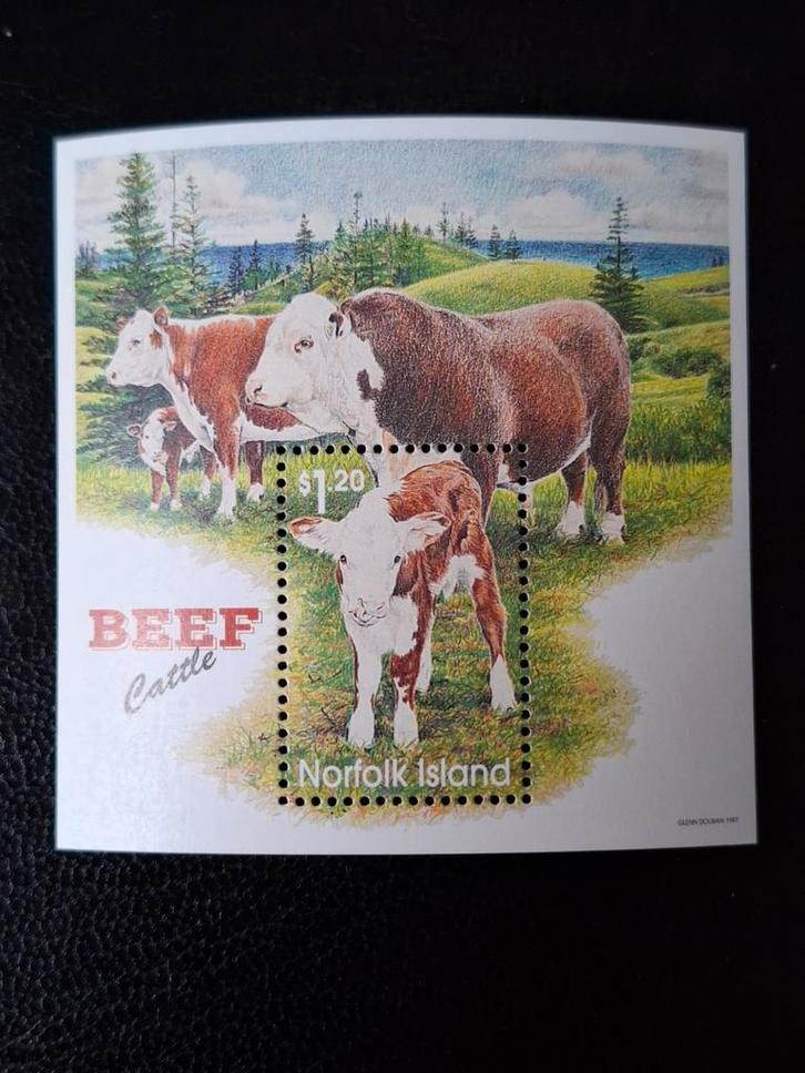 Norfolk Eiland 1997 Koeien, Postzegels en Munten, Postzegels | Oceanië, Postfris, Ophalen of Verzenden