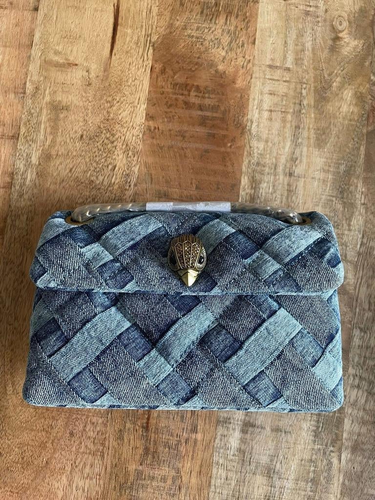 Kurt Geiger denim tas, Sieraden, Tassen en Uiterlijk, Tassen | Damestassen, Ophalen of Verzenden, Nieuw, Blauw, Schoudertasje