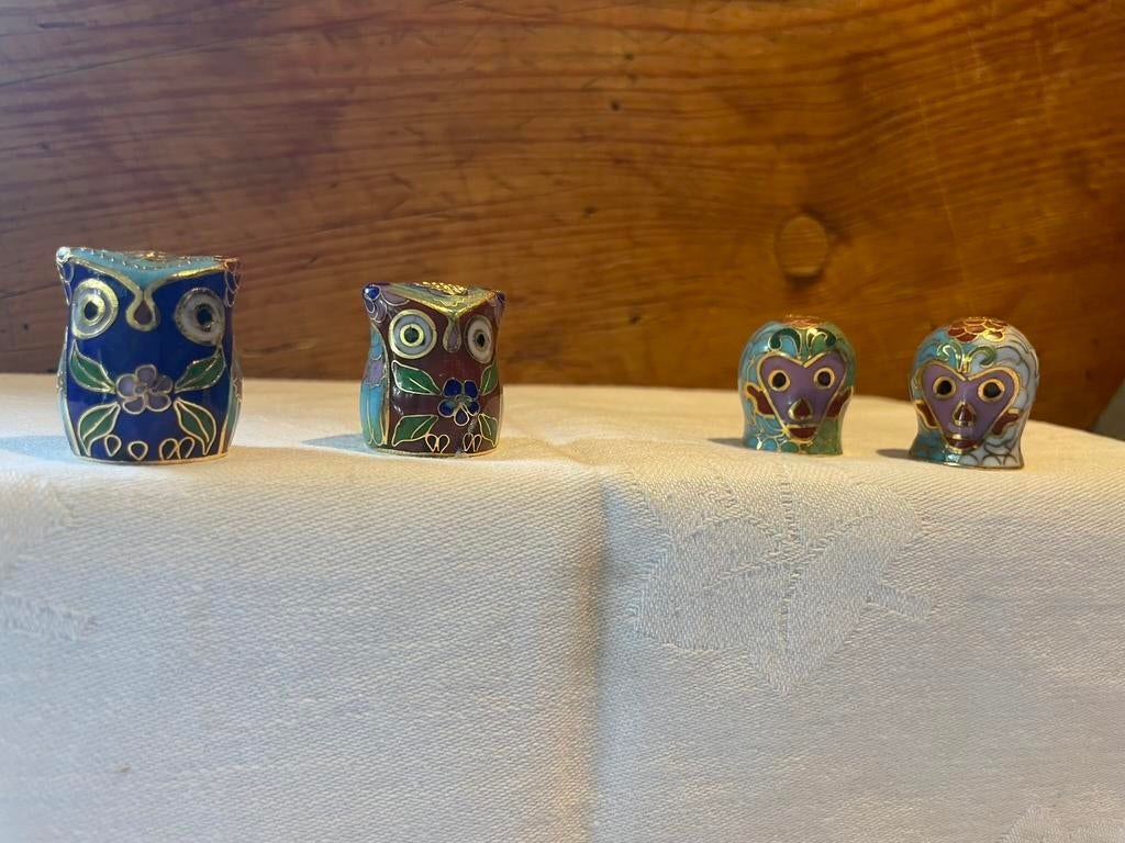 Vingerhoed cloisonné, Ophalen of Verzenden, Zo goed als nieuw