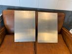 2x RVS platen met gezetten rand - 64x43x1,5 cm, Doe-het-zelf en Verbouw, Metalen, Ophalen, Zo goed als nieuw, Overige metalen