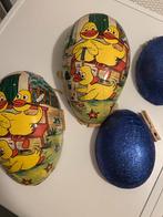 2 antiek oude kartonnen paas eieren, candy container, Diversen, Ophalen of Verzenden, Gebruikt