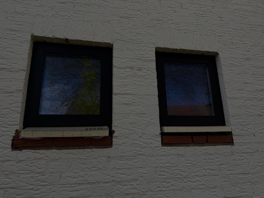 4 Zwarte Aluminium Kozijnen, Doe-het-zelf en Verbouw, Glas en Ramen, Ophalen, Nieuw, Gevelraam of Ruit, 120 tot 160 cm