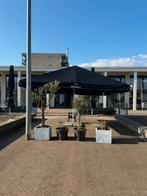 Grote parasol 3 stuks 5x5 meter - Ideaal voor horeca/terras, Ophalen of Verzenden, Gebruikt, Meer dan 4 meter, Zweefparasol