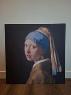 Canvas 'Het meisje met de Parel' (groot!), Ophalen, Zo goed als nieuw, Schilderij, 75 cm of meer
