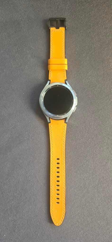 Samsung Galaxy Watch 4 Classic - Zilver met Oranje Band, GPS, Ophalen of Verzenden, Zo goed als nieuw, Samsung