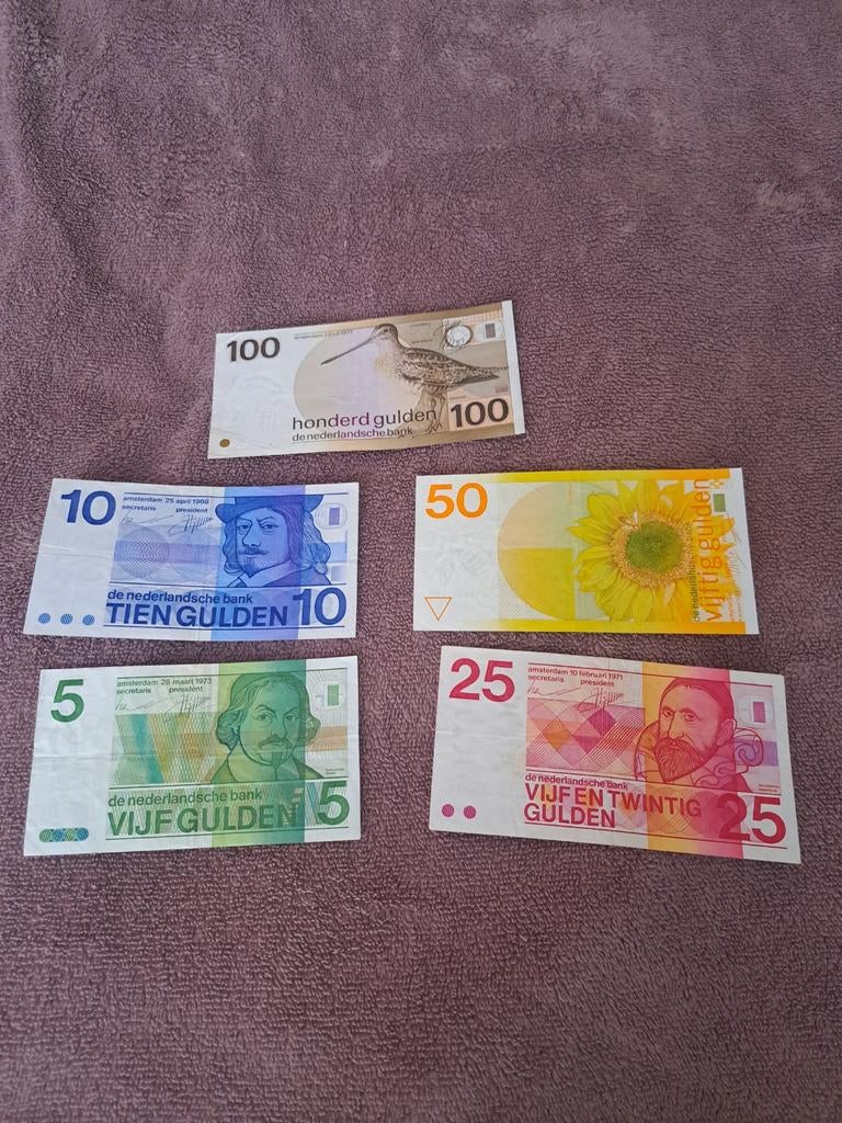Leuke set gulden biljetten in mooie kwaliteit, Ophalen of Verzenden, 100 gulden, Setje