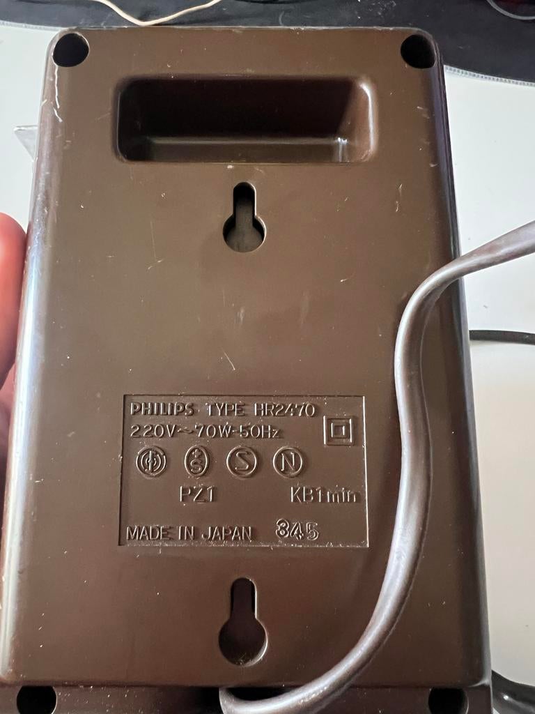 Philips Blikopener BR2470 - Vintage en Functioneel, Kunststof, Ophalen of Verzenden, Bruin, Overige typen