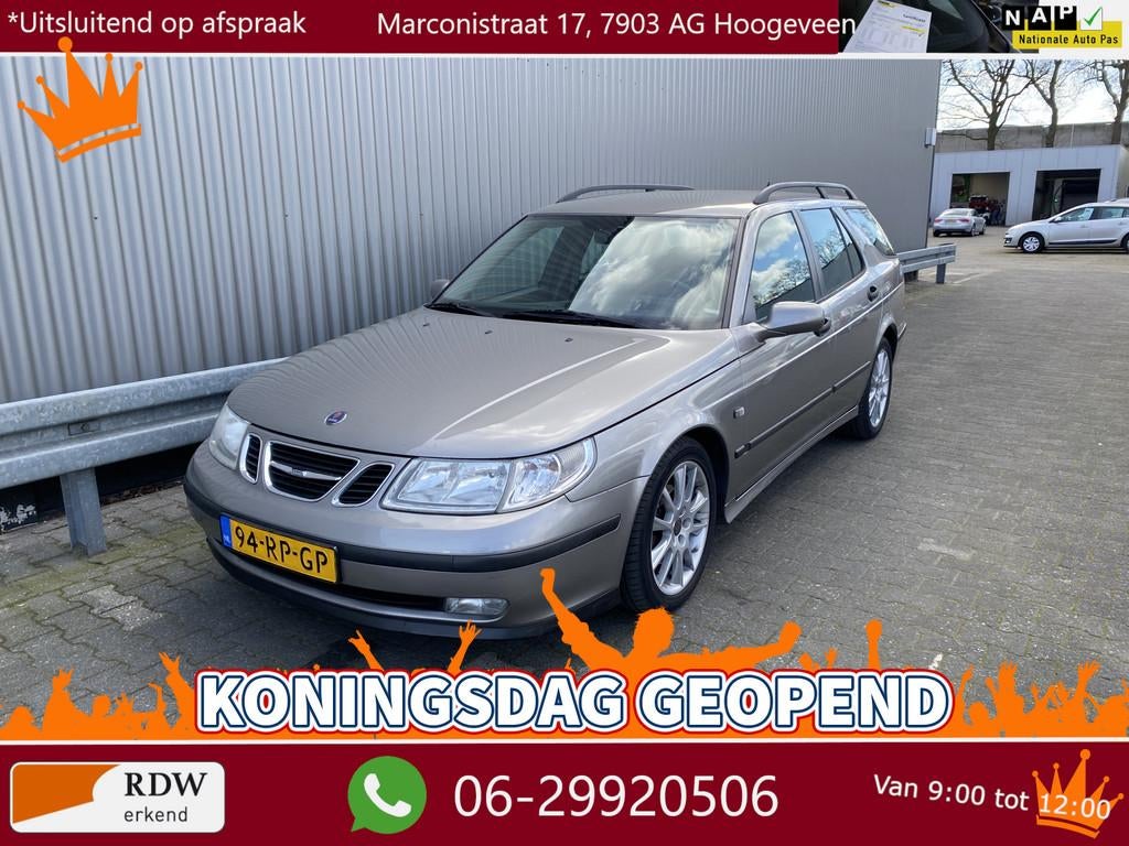 Saab 9-5 Estate 2.0t Linear Business Pack AUTOMAAT, Clima, C, Auto's, Saab, Stof, 4 cilinders, 150 pk, Parkeersensor