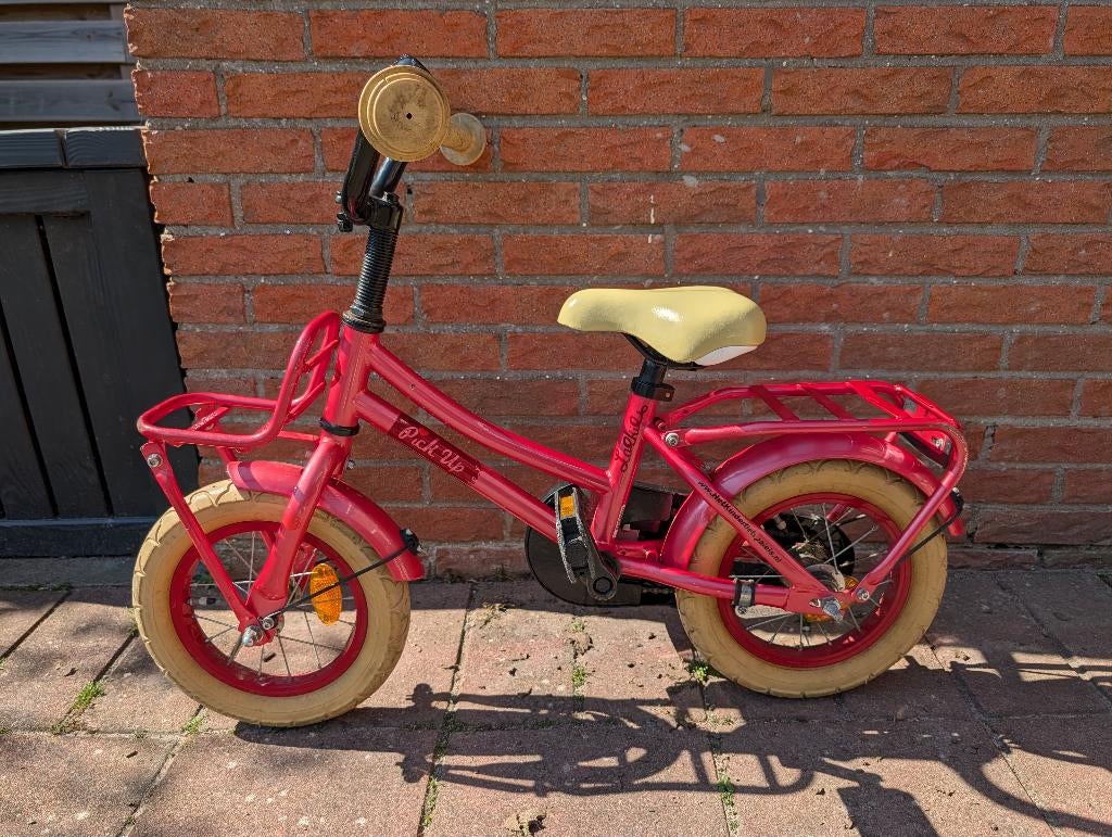 Loekie Pick Up 12 inch meisjes fiets, Ophalen, Zijwieltjes, Gebruikt, Loekie