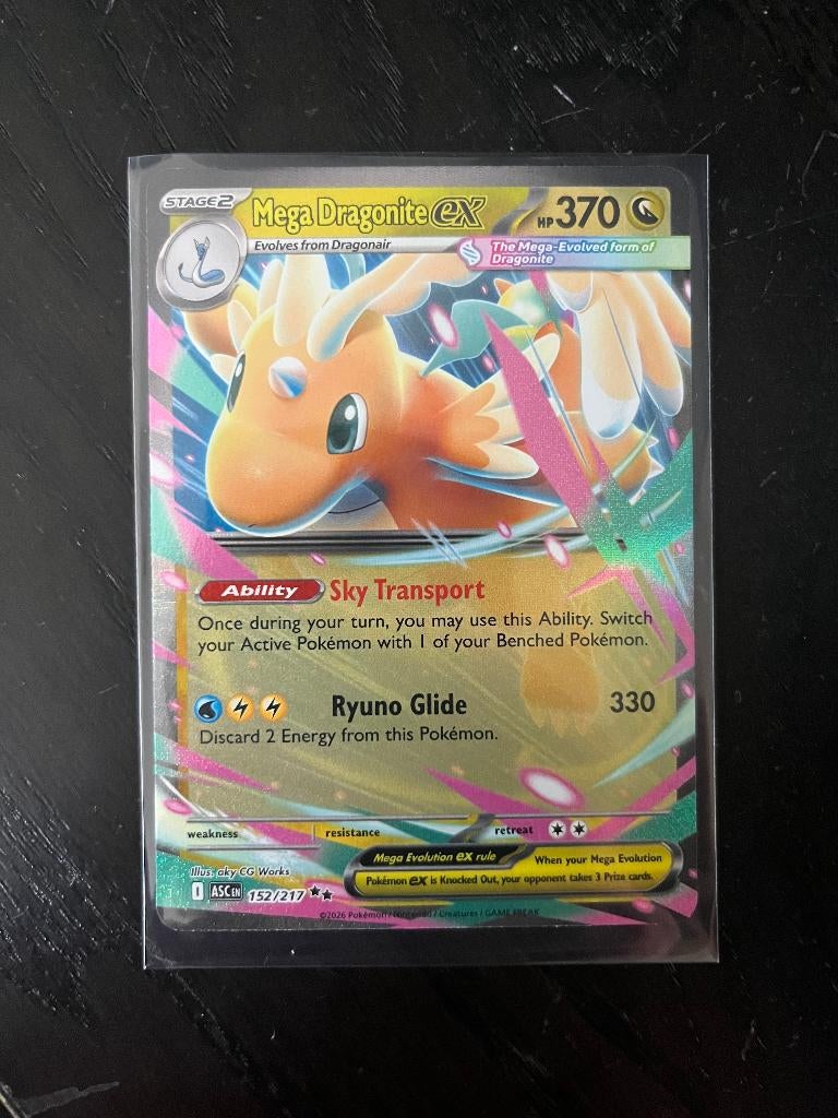 Pokemon kaart Mega Dragonite ex (ASC 152), Ophalen of Verzenden, Zo goed als nieuw