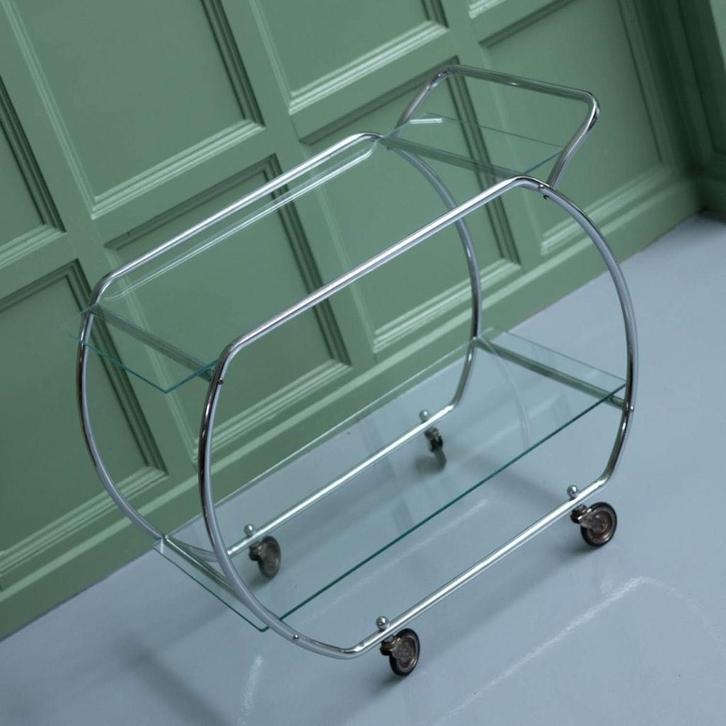 Vintage Art Deco Trolley jaren '60/'70, Antiek en Kunst, Antiek | Meubels | Tafels, Ophalen of Verzenden