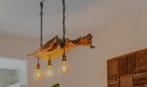 Hanglamp van drijfhout, Ophalen, Zo goed als nieuw, Glas, Minder dan 50 cm