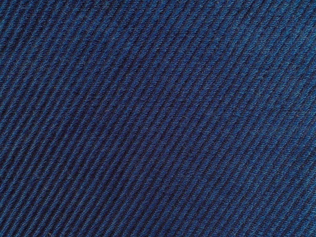 De Ploeg Toulouse 46/48 kobaltblauw+blauw restant meubelstof, Wol, Blauw, 120 cm of meer, Ophalen of Verzenden