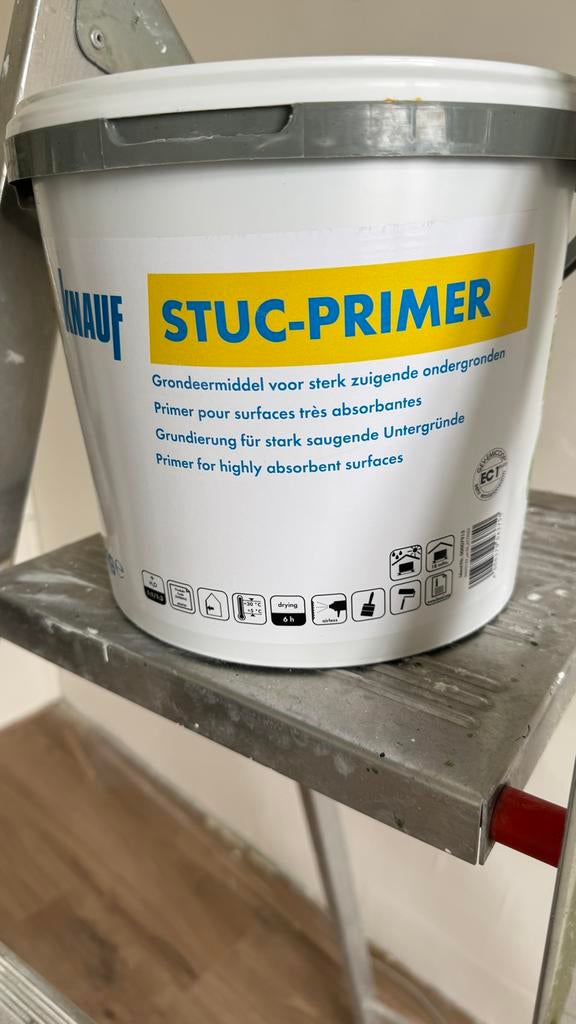 Knauf Stuc-Primer 5KG - Zo goed als nieuw, Ophalen, 5 tot 10 liter, Nieuw, Oranje