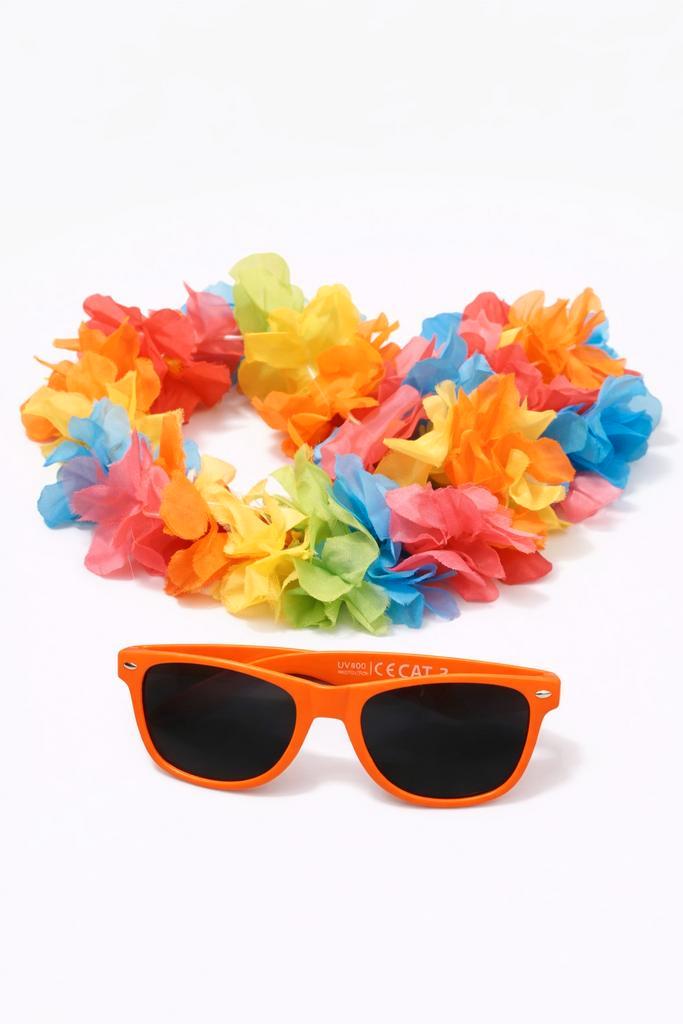 Hawaï Slinger en Zonnebril Set - Feestelijke Accessoires, Hobby en Vrije tijd, Feestartikelen, Zo goed als nieuw, Feestartikel