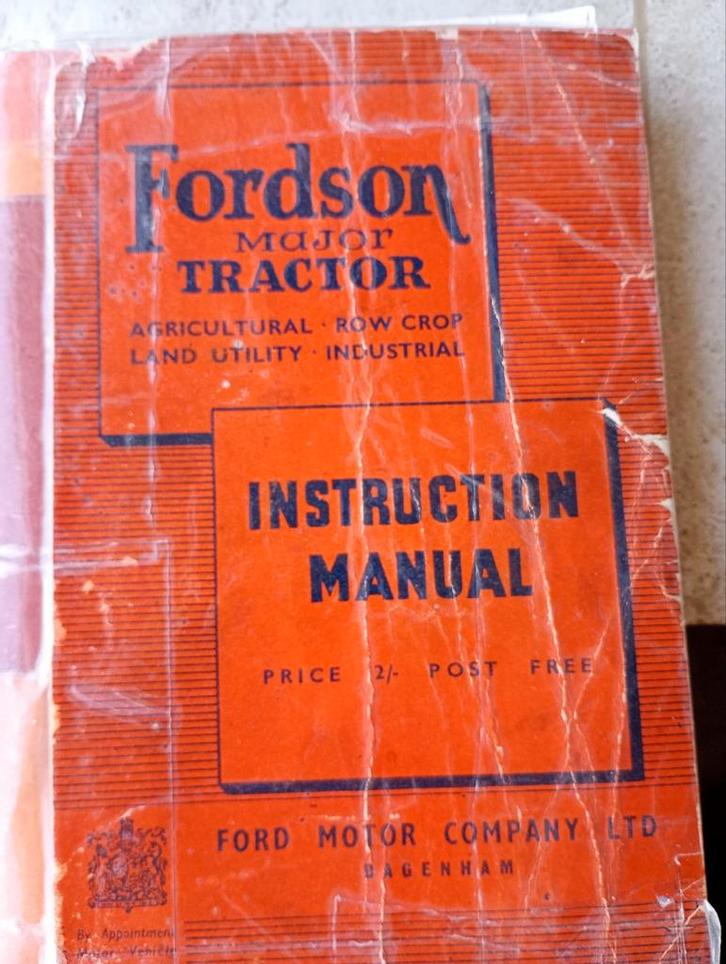 Fordson Major Tractor Instructiehandleiding, Boeken, Techniek, Gelezen, Overige onderwerpen, Ophalen of Verzenden