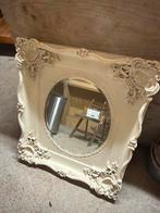 Grote sierlijke spiegel met barokke details, Ophalen, Gebruikt, Vierkant, 75 tot 100 cm