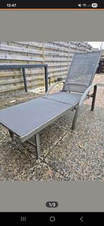 Inklapbaar ligbed, Tuin en Terras, Ophalen, Gebruikt, Aluminium, Inklapbaar
