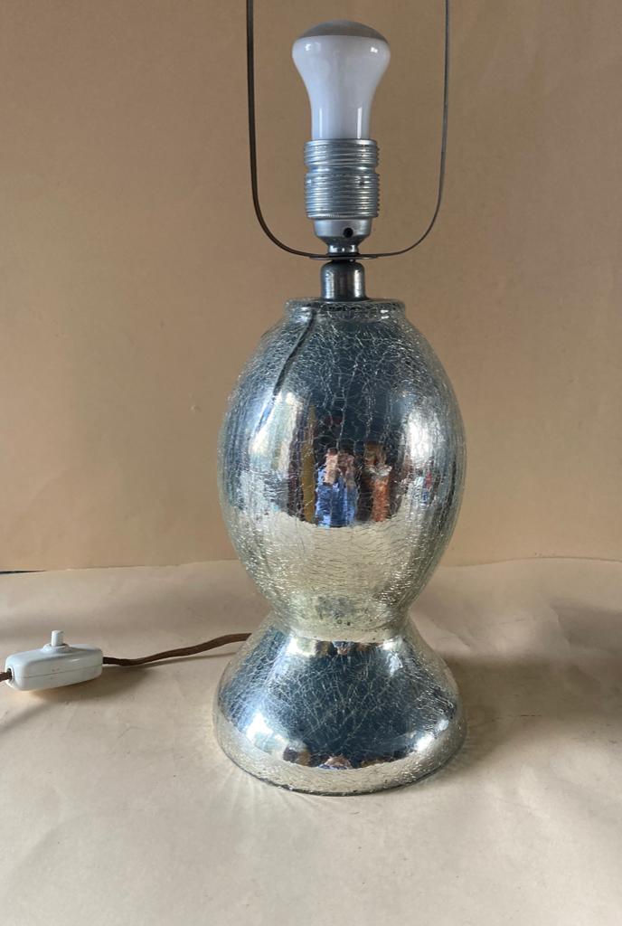 Art-Deco Zilverglas lampenvoet, Ophalen of Verzenden