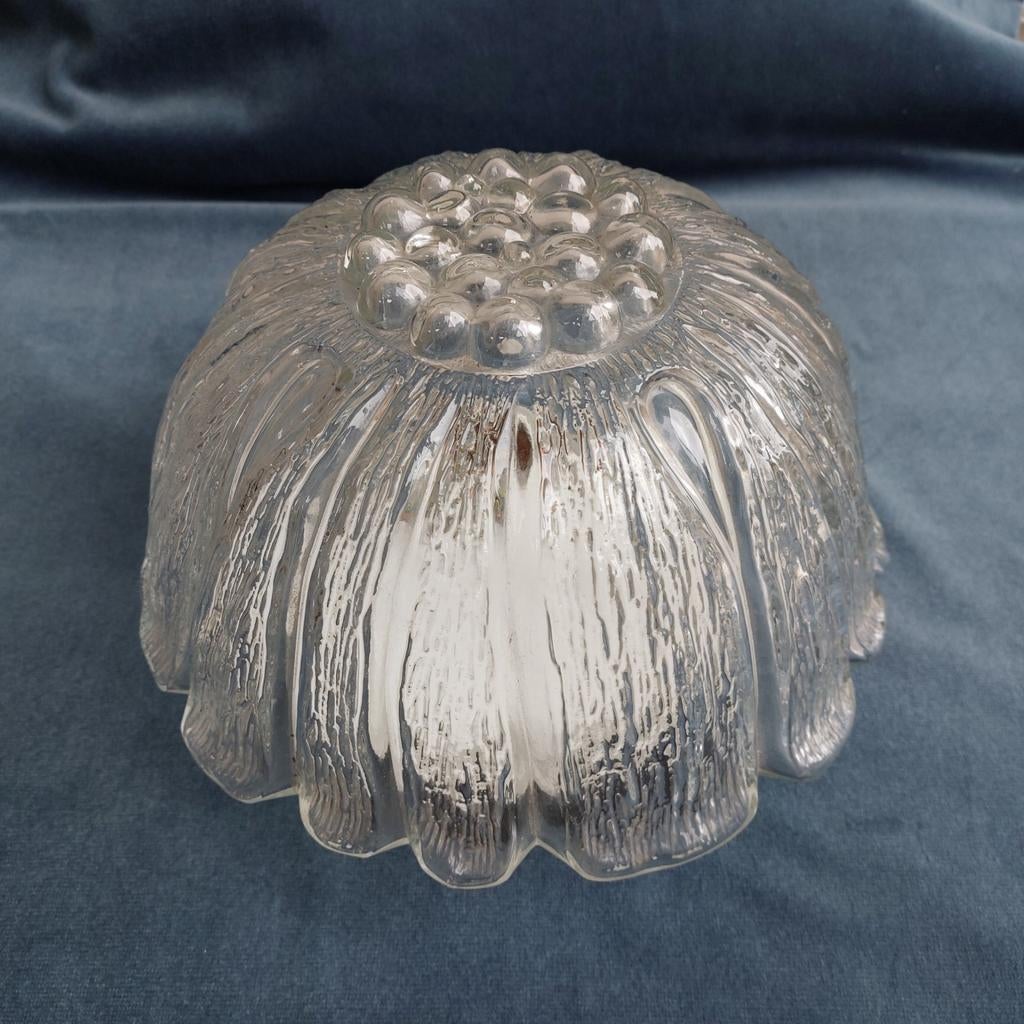 Vintage plafondlamp, plafonnière, Gebruikt, Ophalen of Verzenden, Glas, Onbekend
