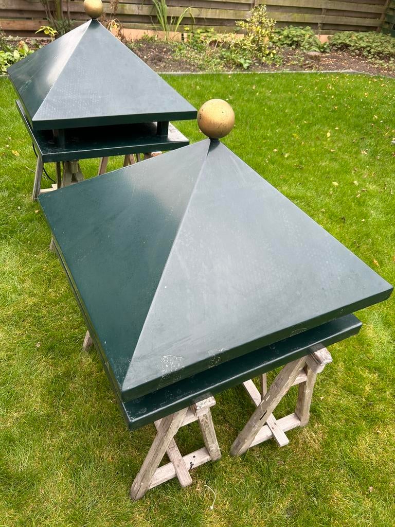 Paalkappen/ pilaarafdekker/ hekpaalafdekker., Ophalen, Gebruikt