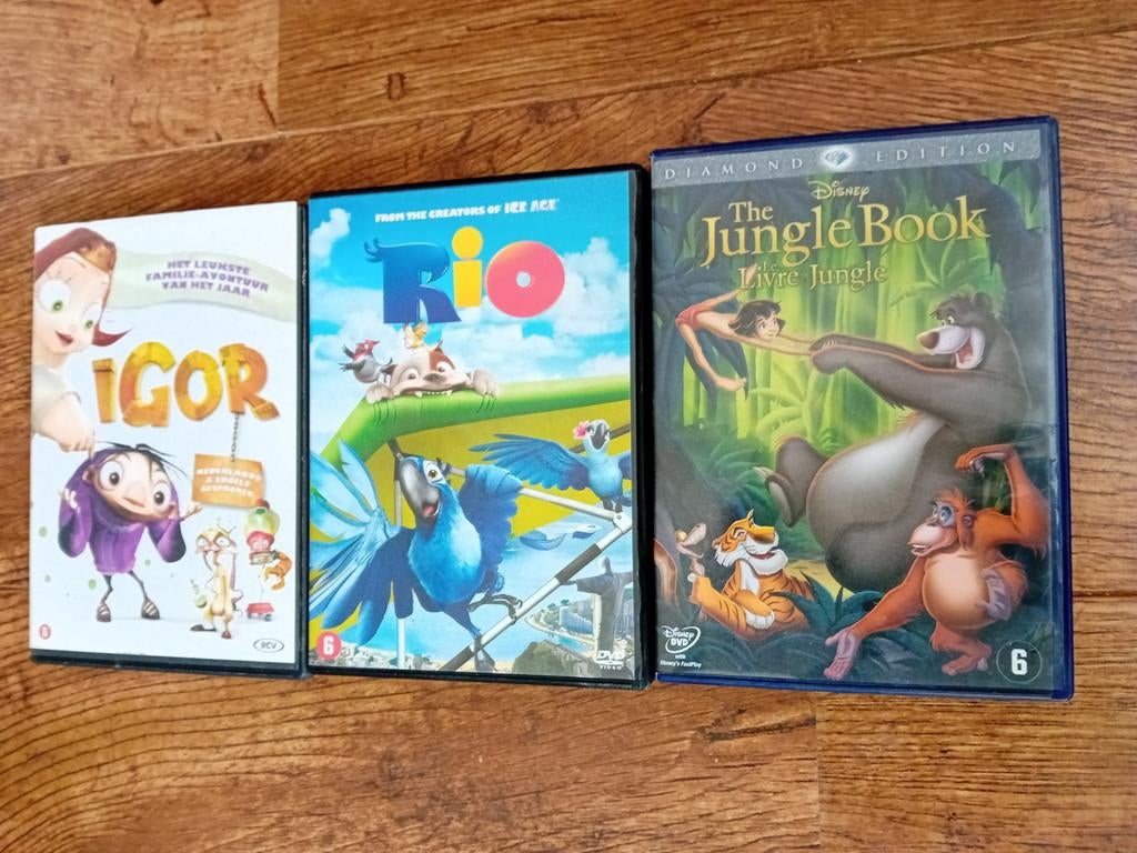 Igor, Jungle book en Rio, Ophalen of Verzenden, Zo goed als nieuw, Verhaal of Sprookje, 6 tot 9 jaar