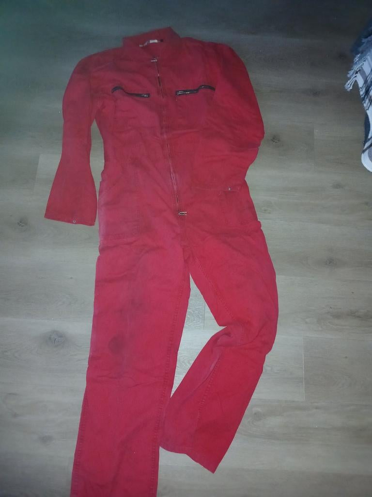 Gebruikte rode  overall maat 56, Tuin en Terras, Werkkleding, Ophalen of Verzenden, Gebruikt, Overall