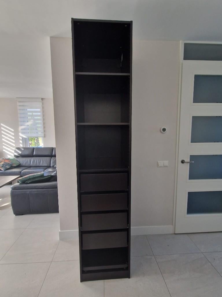 Pax Kast IKEA 236x50x58 zwartbruin, Met plank(en), 200 cm of meer, Eikenhout, Zo goed als nieuw